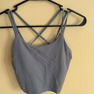 Stylish Blue Strappy Crop Top